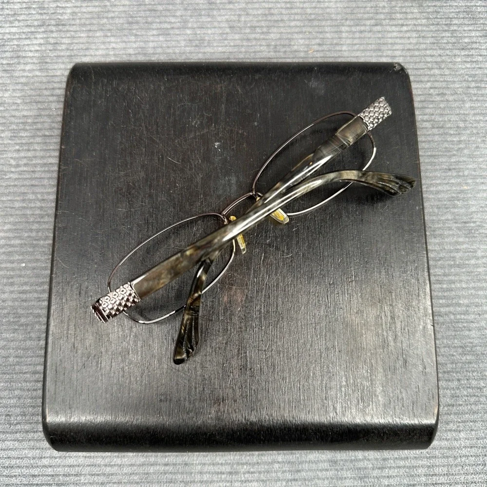 Dana Buchman Kassidy BK Oval Eyeglasses Frames Brown Marbled 50-16-128